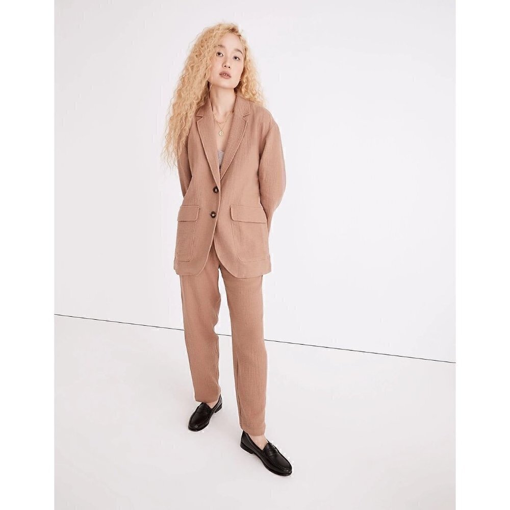 Madewell Cotton-Linen Relaxed Larsen Blazer